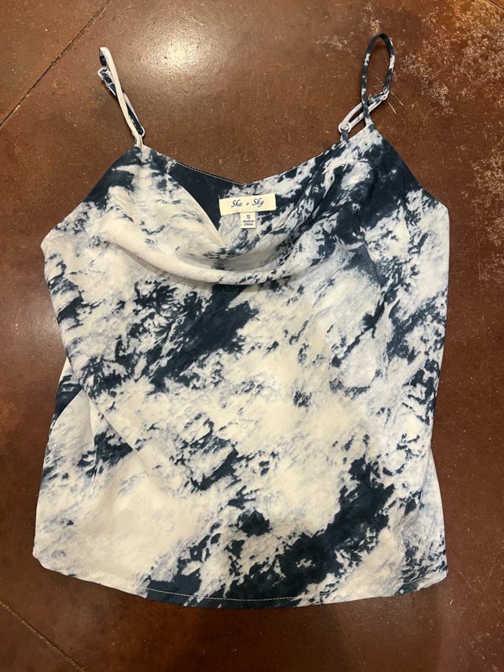 She+sky cowl neck top